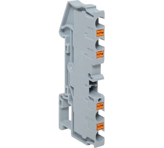 Изображение товара Клеммная колодка пружинная EKF 4 Push-in 4 вывода серая PIT-4-4
