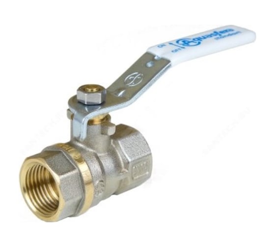 Изображение товара Шаровой кран Aquasfera латунь, никель, полнопроходной рычаг, Standard Ду20 Ру30 м/м 1101-02 107-5136
