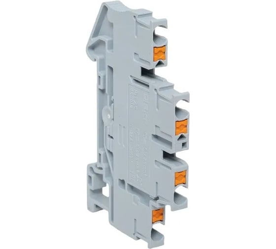 Изображение товара Клеммная колодка пружинная EKF двухуровневая 2.5 Push-in серая PIT-2,5-double