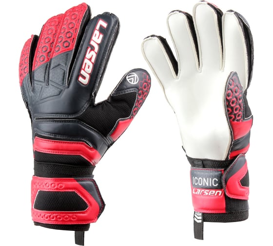 Изображение товара Перчатки вратарские Larsen Iconic красный/черный, р. 9 4690222179446