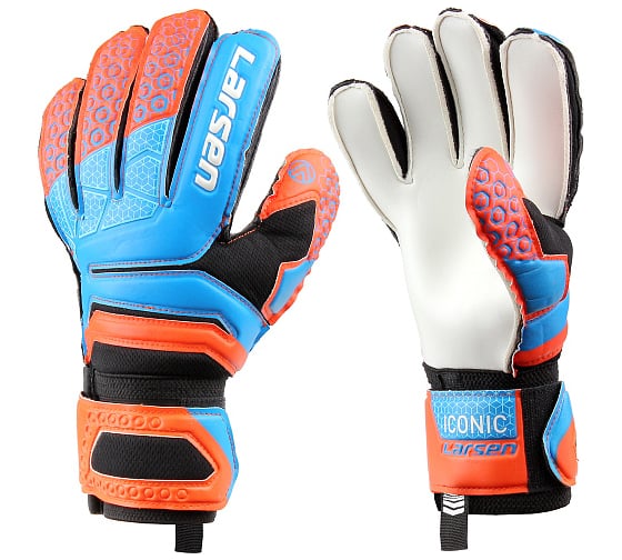 Изображение товара Перчатки вратарские Larsen Iconic оранжевый/голубой, р. 9 4690222179323