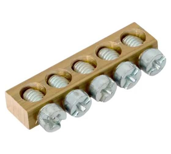 Изображение товара Шина PEN ноль-земля EKF (6x9 мм) 5 отв. для щитов Nova, Unix, Unix65 nv-k5