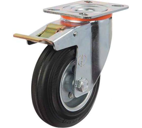 Изображение товара Колесо с поворотной платформой и тормозом EMES EM01SMR200X50F