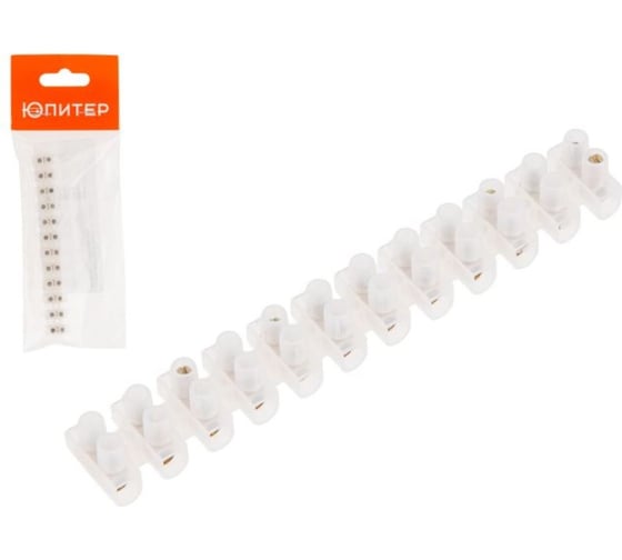 Изображение товара Зажим винтовой ЮПИТЕР ЗВИ-20А 14мм2, 12 пар, ПЭ JPZ4-7207-02-01