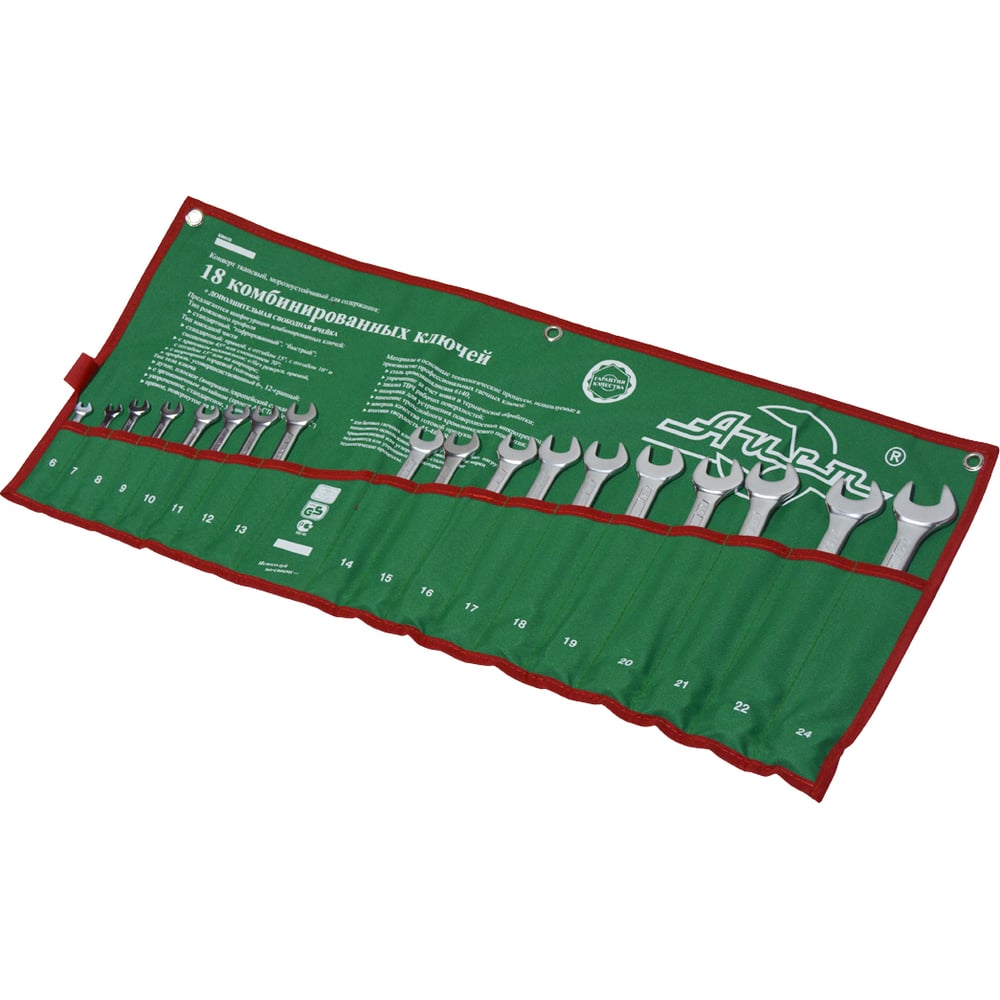 Изображение товара Набор комбинированных ключей AIST 18 предметов MultiLock