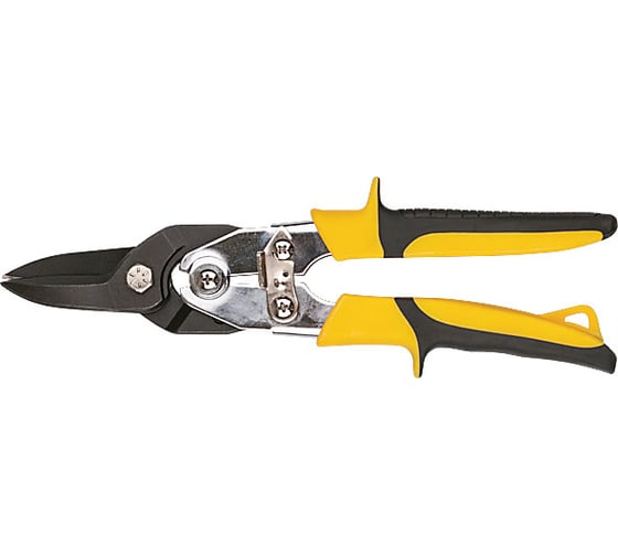 Изображение товара Ножницы по металлу FIT усиленные CrV Профи, прорезиненные ручки, прямые 260 мм 41573