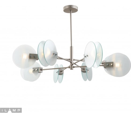 Изображение товара Подвесная люстра iLAMP Panorama 15598-8 SN+CL