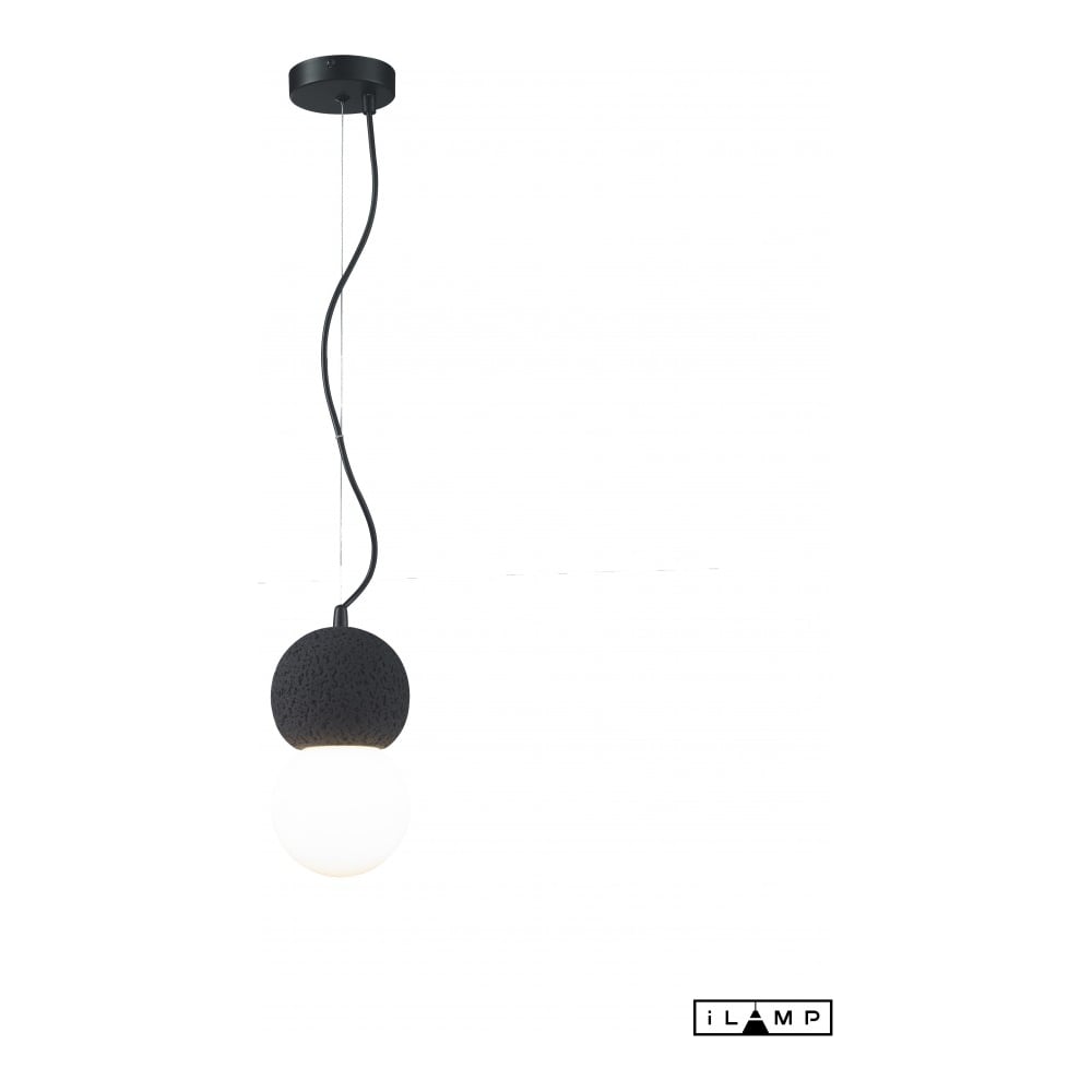 Изображение товара Подвесной светильник iLAMP FOXTROT 10694P/1-D100 BK-WH стиль лофт 1 плафон