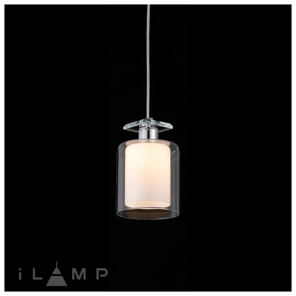Изображение товара Подвесной светильник iLAMP King RM6201-1P с прозрачным стеклом и хромом