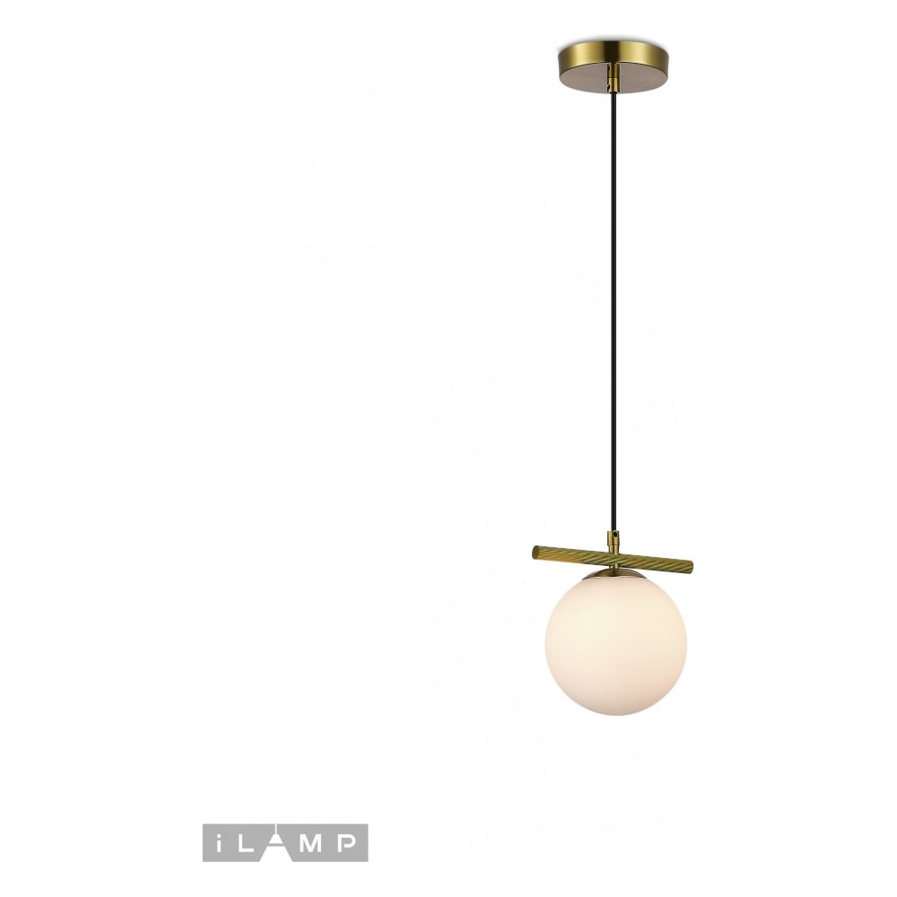 Изображение товара Подвесной светильник iLAMP Golden 2134-1 BR модерн стиль латунь стекло