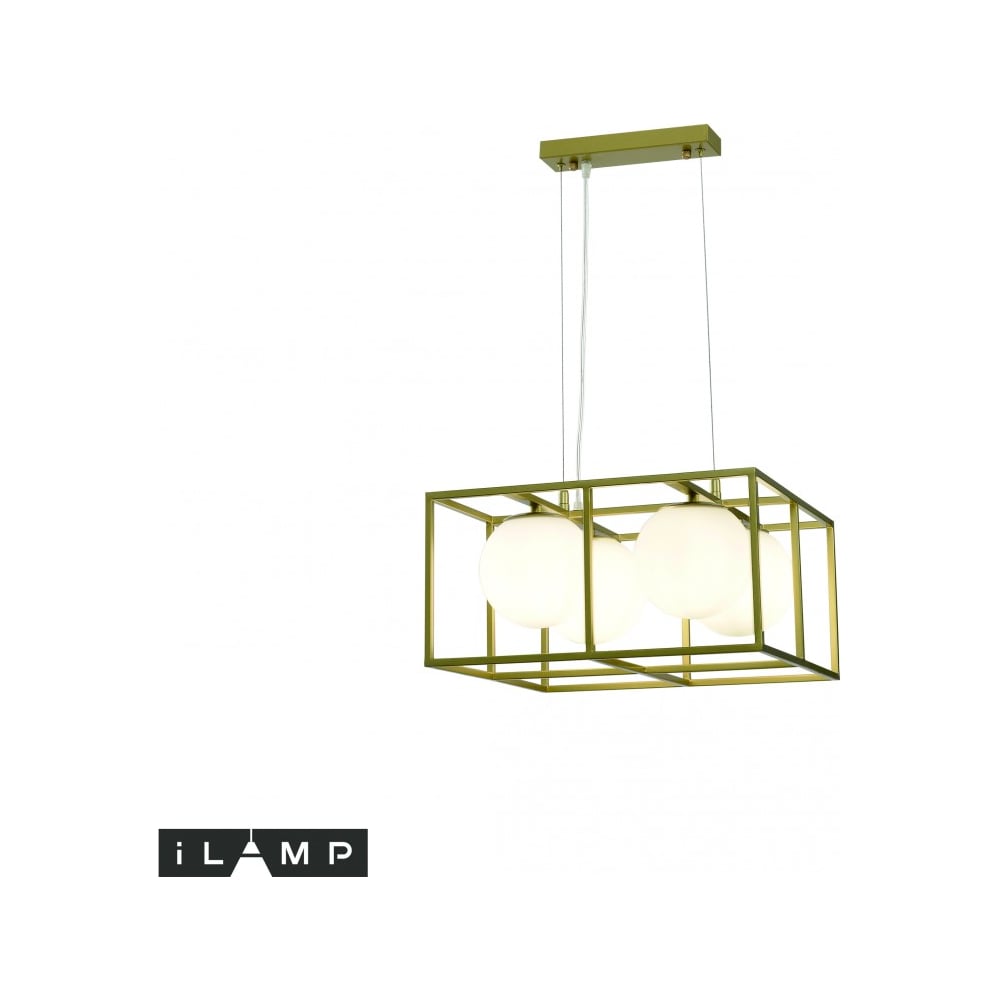 Изображение товара Подвесной светильник iLAMP GOLDEN P2484-4 GD современный дизайн 4 плафона IP20