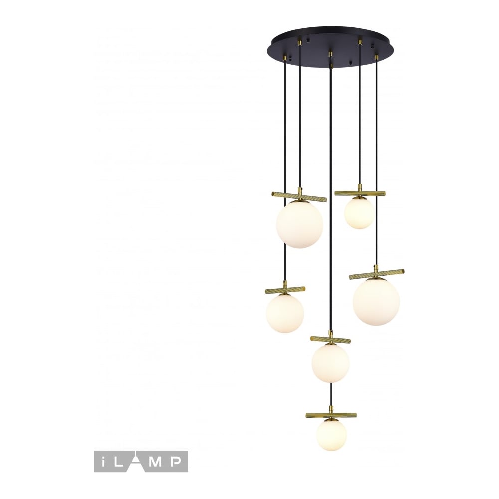 Изображение товара Подвесной светильник iLAMP Golden 2134-6D BR+MBK для модерна