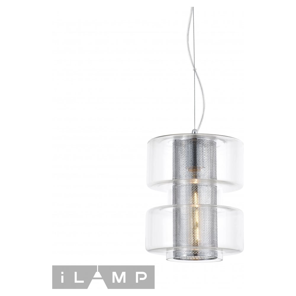 Изображение товара Подвесной светильник iLAMP Brick P7555-1 CR модерн стиль стекло металл