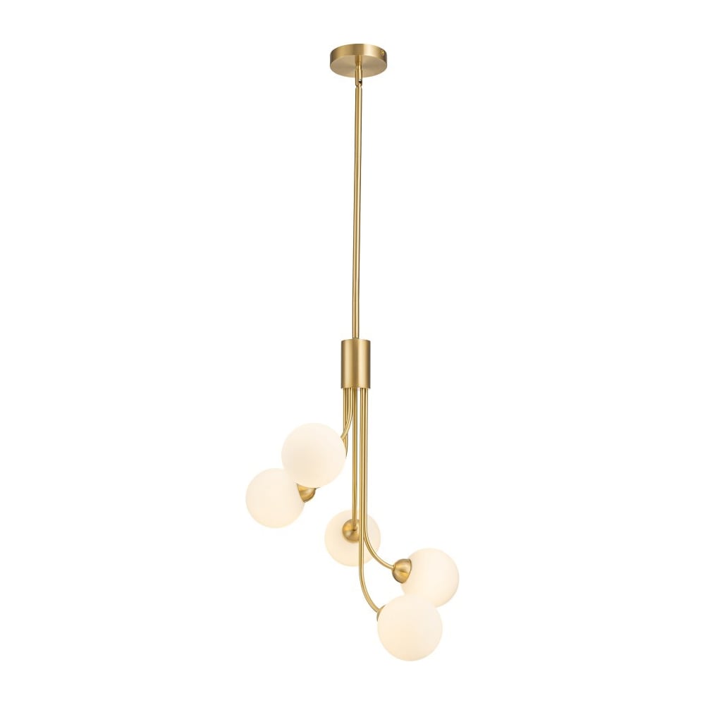 Изображение товара Подвесная люстра Belfasteon Bryson L-8130-5A BR GL - 5 ламп, латунь