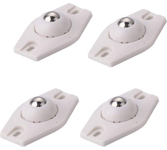 Изображение товара Колесо мебельное Brante с 1 роликом белый набор 4 колеса 107265