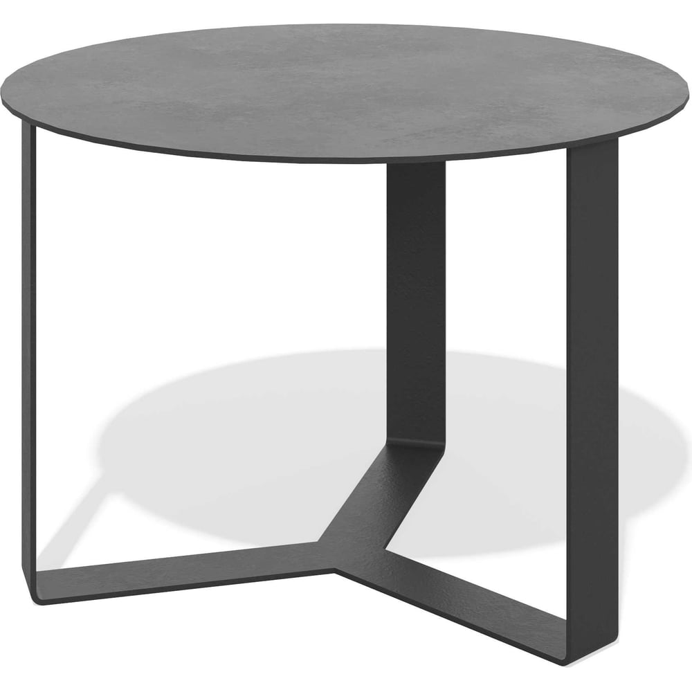 Изображение товара Журнальный столик ЛЕБЕР металлический на ножках Берлин 600x600x420 черный муар