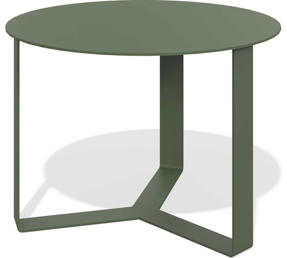 Изображение товара Журнальный столик ЛЕБЕР металлический на ножках Берлин (оливково-зелёный муар, 600x600x420) 11.50.036O-600х600х420