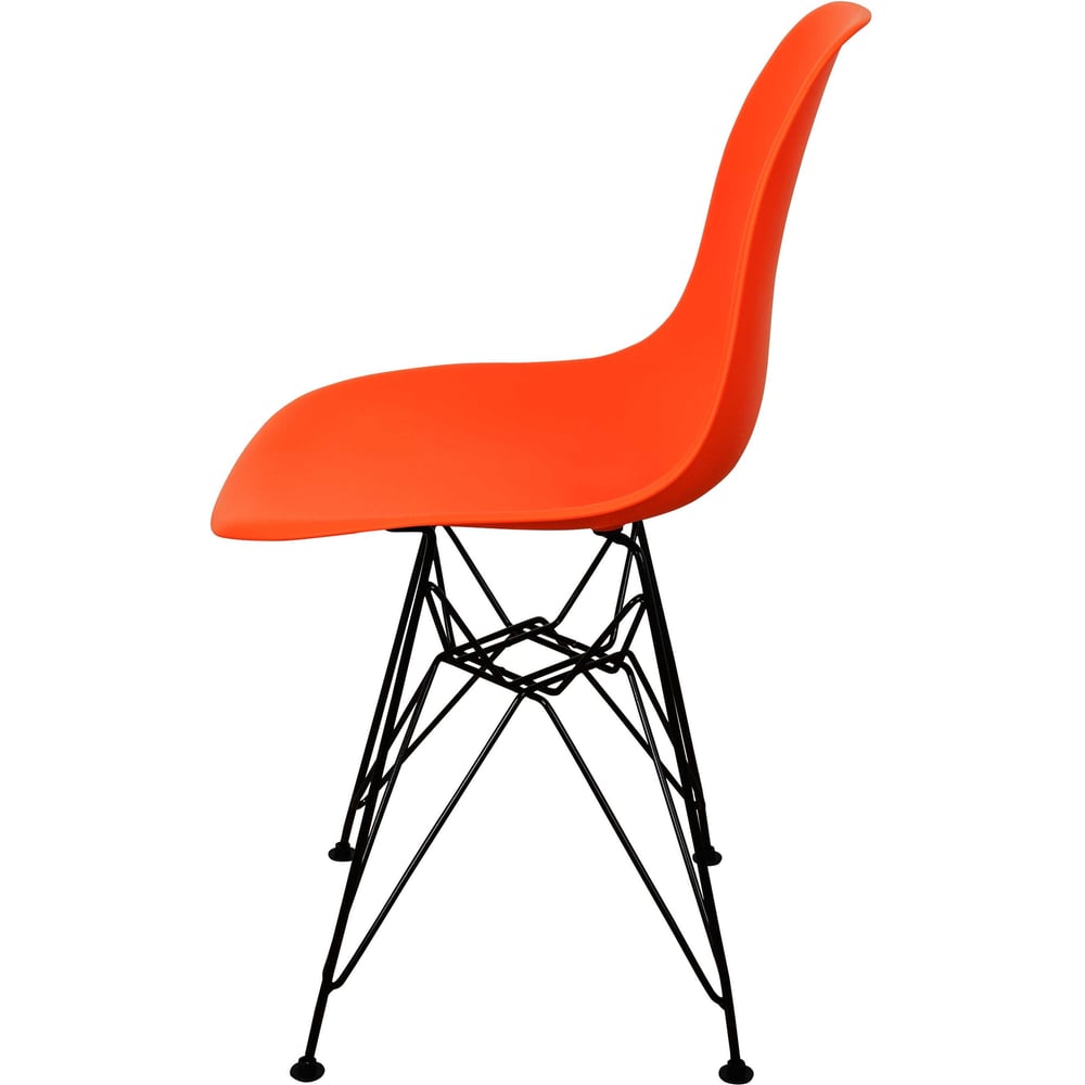 Изображение товара Пластиковый стул DERSTUHL Black Eames оранжевый DSL03 005 стиль лофт