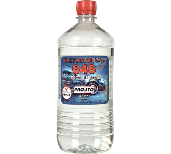 Изображение товара Растворитель PRO.STO 646, 1 л ТУ 2319-001-17517581-2013 003-00001