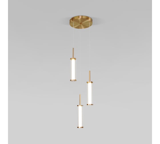 Изображение товара Подвесной светодиодный светильник Eurosvet 50386/3 LED Stark латунь a067954
