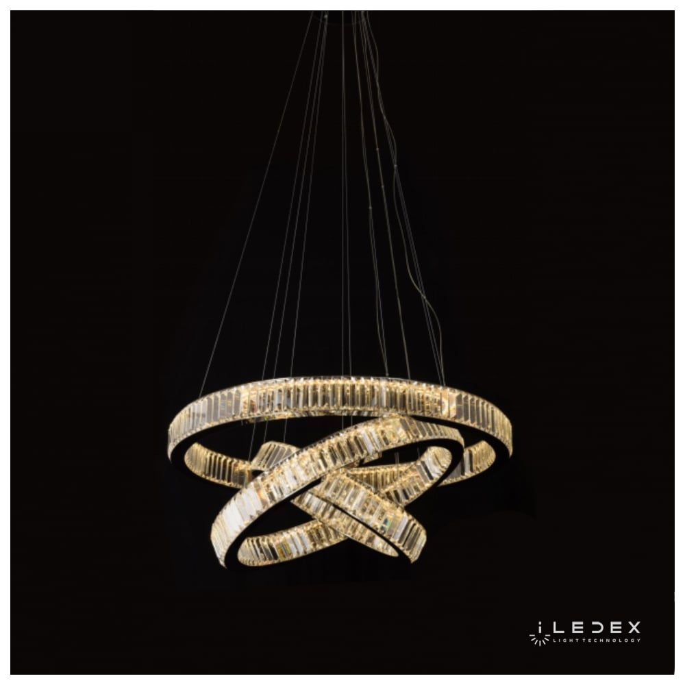 Изображение товара Подвесной светодиодный светильник iLEDEX WOODSTOCK 10920P/3-70W-3000K (8/6/4) GL-CL