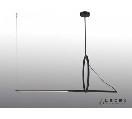 Изображение товара Подвесной светодиодный светильник iLEDEX ZOOM 8075P/S-18W-3000K MBK-WH