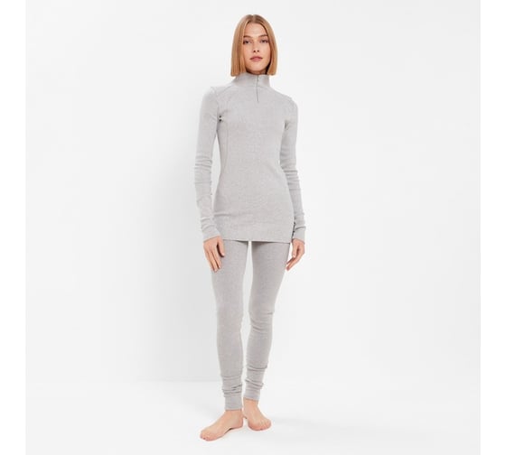Изображение товара Комплект женский термо MINAKU лонгслив, лосины, цвет серый меланж, размер 42 9322455