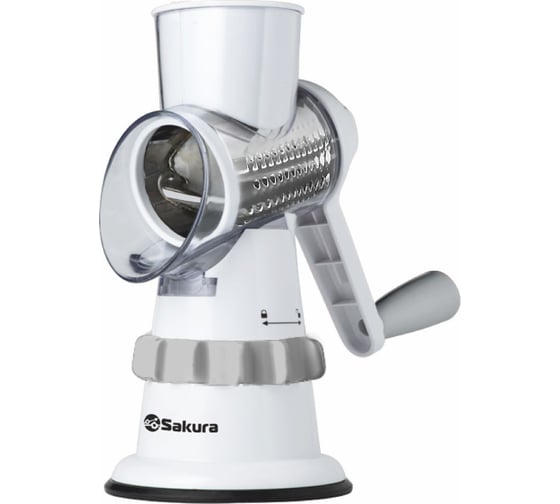 Изображение товара Терка-овощерезка Sakura SA-VS01W 3 насадка, белый РТ-00056704