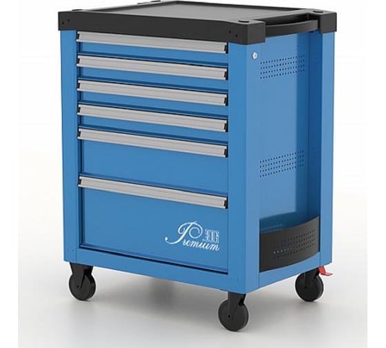 Изображение товара Тележка инструментальная FERRUM Premium с 5 ящиками, 772x522x960h мм, (синий) 12.305-5015/5015