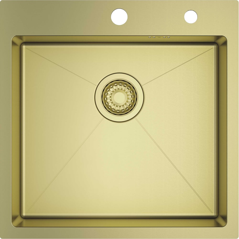 Изображение товара Профессиональная кухонная мойка RAGLO золотой сатин R700.5050.03 врезная из нержавеющей стали