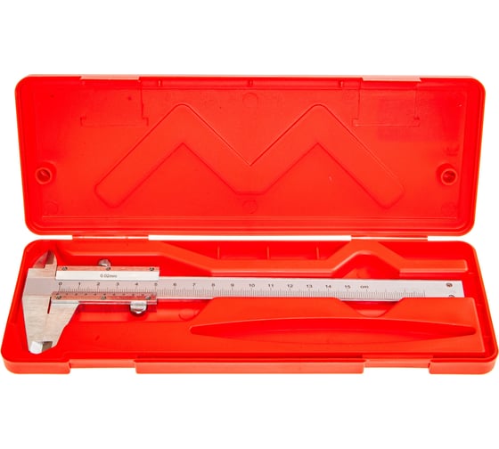 Изображение товара Штангенциркуль Эврика (0-150мм, 0.02мм; внутр. O, наруж. O + глубиномер), в пластиковом футляре ER ER-15002 400844