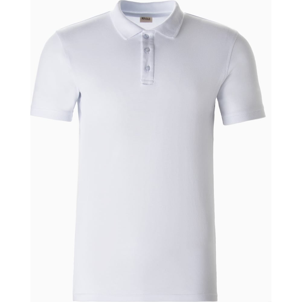 Изображение товара Мужская белая футболка-поло MINAKU Basic line, размер 50