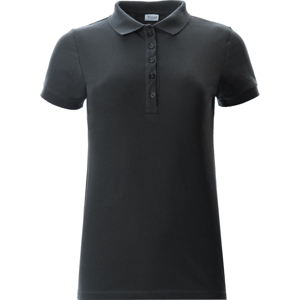 Изображение товара Женская футболка-поло MINAKU Basic line графит 44 для повседневной носки