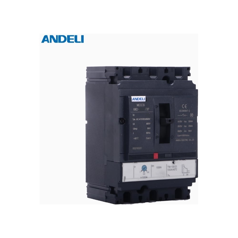 Изображение товара Автоматический выключатель ANDELI AM2-160L 125А 36 кА трехполюсный с болтовым монтажом