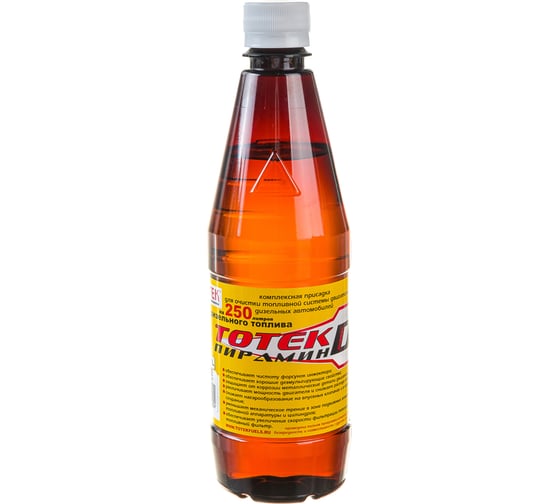 Изображение товара Очиститель форсунок дизельного двигателя ТОТЕК Пирамин-Д на 250 л, 0.5л PIRD05250