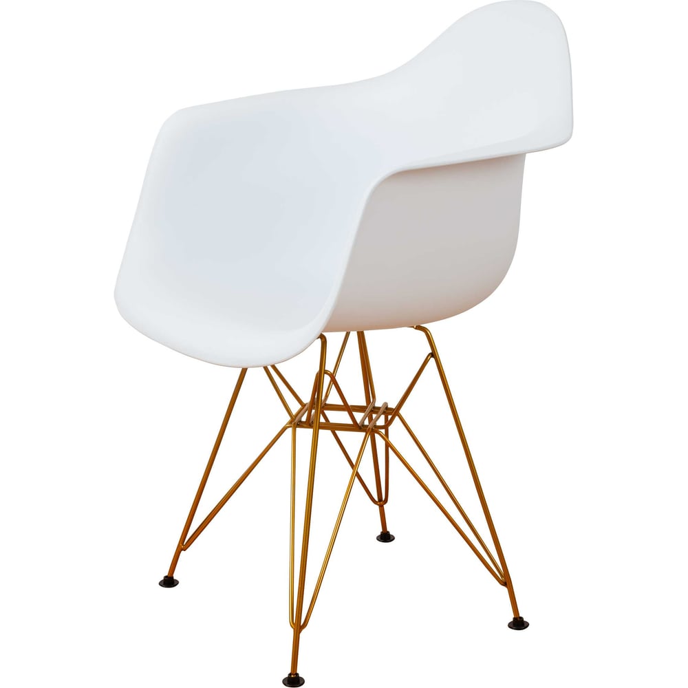 Изображение товара Стул-кресло из пластика DERSTUHL Gold Eames белый стиль лофт