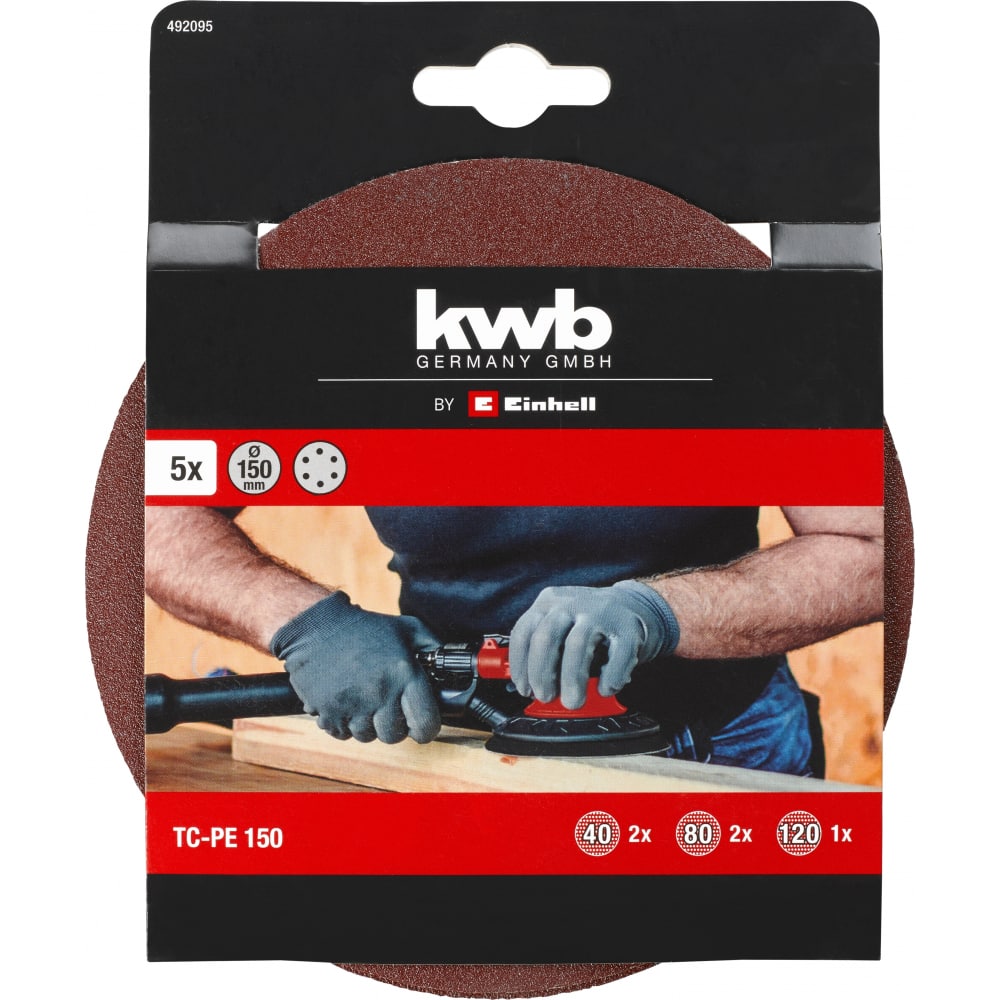 Набор шлифовальных дисков KWB насадка на дрель для чистки дисков средней жесткости набор 5 шт