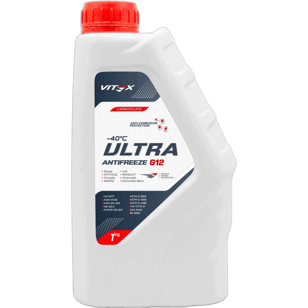 Изображение товара Автохимия VITEX Универсальный G-12 Антифриз -40 Ultra, 1 л