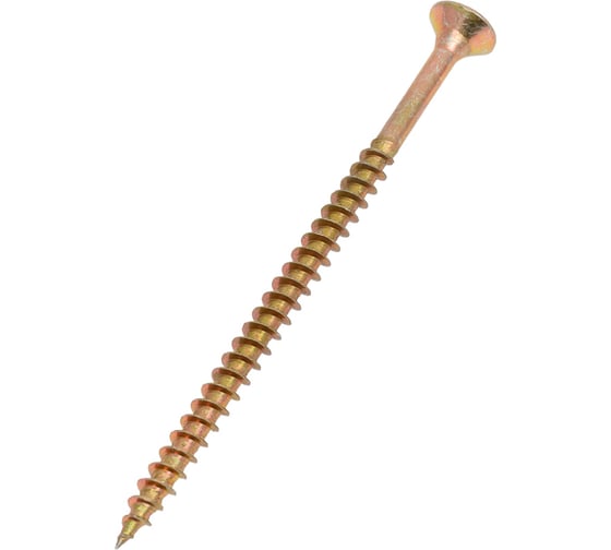 Изображение товара Саморез универсальный ЖЕСТЬ желтый цинк, 5x80 мм, 5 шт., европодвес УТ-00003324