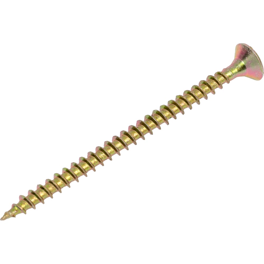 Изображение товара Саморез универсальный ЖЕСТЬ желтый цинк, 5x70 мм, 6 шт., европодвес УТ-00003321