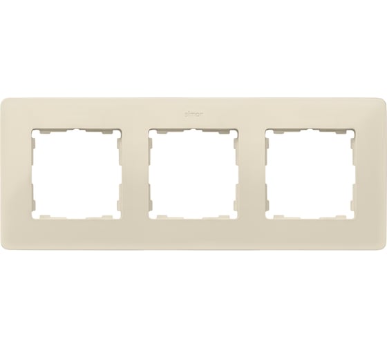 Изображение товара Декоративная рамка Simon, 3 поста, Original, слоновая кость, цвет основания - тростниковый сахар 8200630-031
