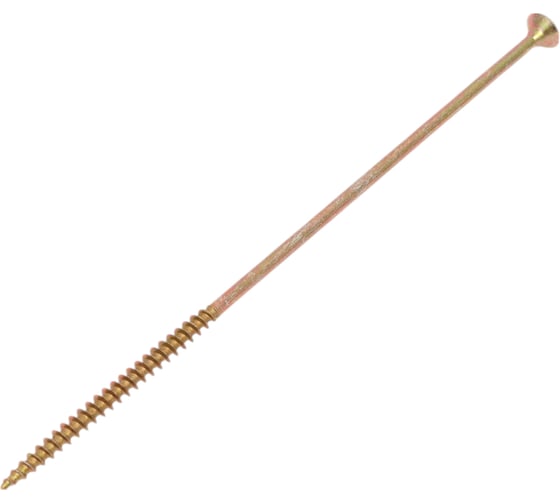 Изображение товара Саморез универсальный ЖЕСТЬ желтый цинк, 6x200 мм, 2 шт., европодвес УТ-00003336