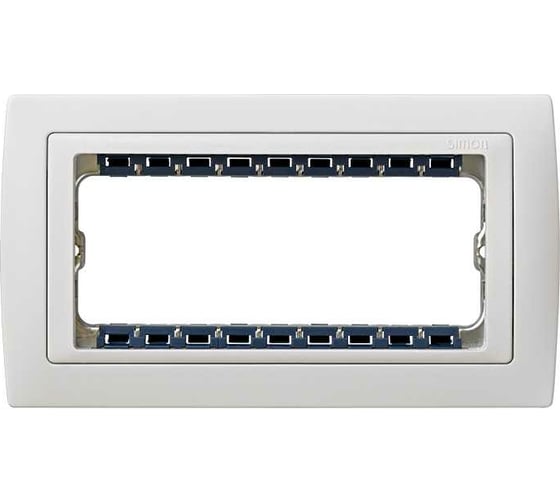 Изображение товара Декоративная рамка-суппорт Simon, 5 узких или 2 широких и 1 узкий модуль, S82C, белый-белый 82650-30