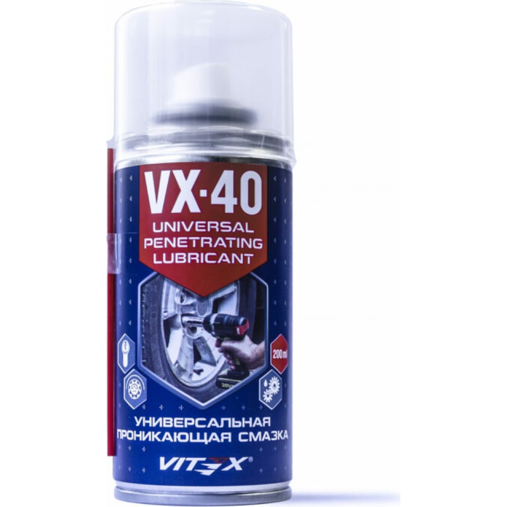 Универсальная проникающая смазка VITEX универсальная смазка спрей многоцелевая проникающая abro ab 8 100мл ab 8 100 rw