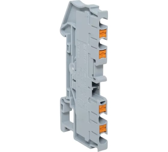 Изображение товара Клеммная колодка пружинная EKF 2,5 Push-in 4 вывода серая PIT-2,5-4