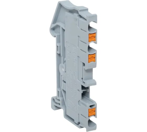 Изображение товара Клеммная колодка пружинная EKF 2,5 Push-in 3 вывода серая PIT-2,5-3