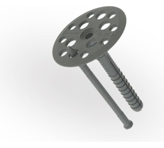 Изображение товара Дюбель для крепления теплоизоляции ЖЕСТЬ пласт. стержень, 10x160 мм, 50 шт., пакет УТ-00004647