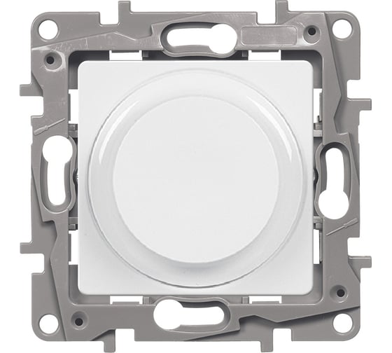 Изображение товара Диммер поворотно-нажимной универсальный LED Legrand Etika 300Вт без нейтрали белый 672219