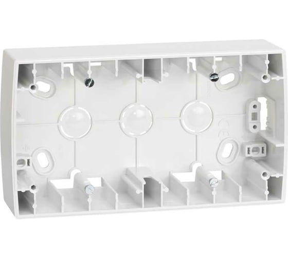 Изображение товара Монтажная коробка для накладного монтажа Simon, 2 поста, 158х89х27мм, S82, S82N, белый 82760-30