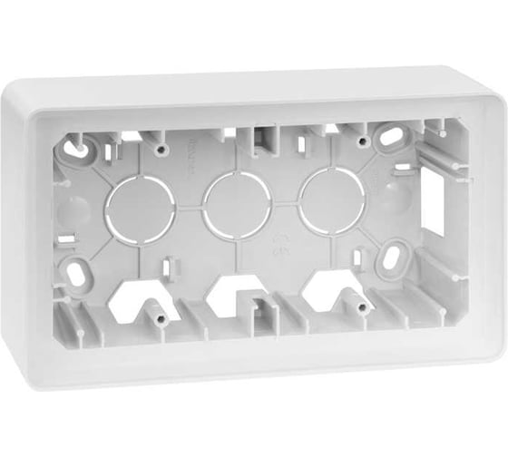 Изображение товара Монтажная коробка для накладного монтажа Simon, 2 поста, S82 Detail, белый 8200760-030